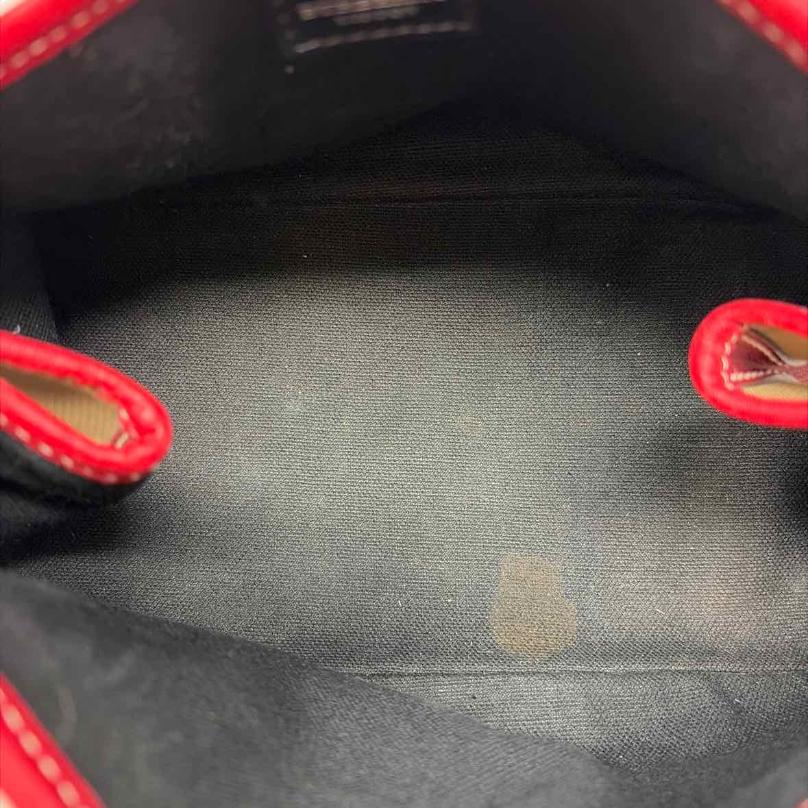 Pre-Owned Burberry Red Multi Coated Canvas Designer Handbag