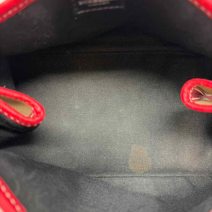 Pre-Owned Burberry Red Multi Coated Canvas Designer Handbag