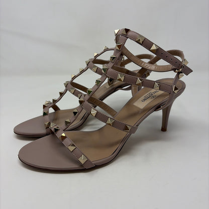 Pre-Owned Valentino Mauve Leather Shoe Size 7.5 Designer Shoes