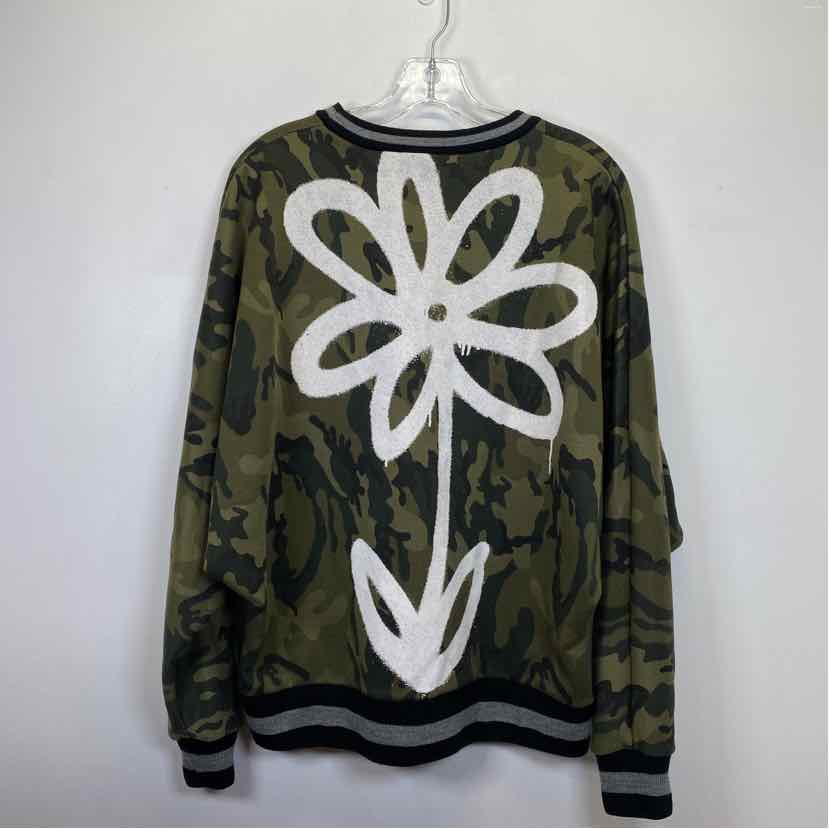 Pre-Owned Size S Simeon Farrar Camo Green Top