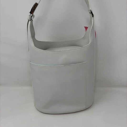 Pre-Owned Salvatore Ferragamo White Leather Designer Handbag