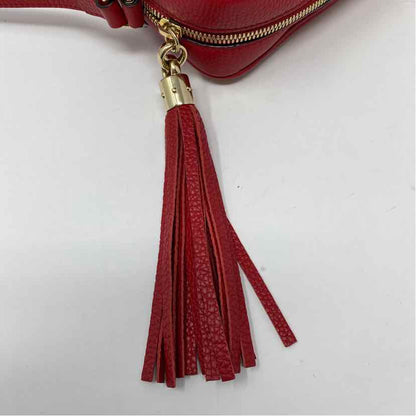 Pre-Owned Gucci Red Leather Designer Handbag