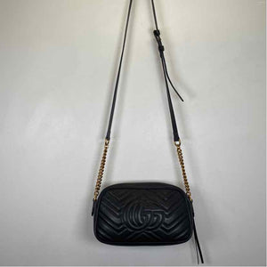 Pre-Owned Gucci Black Leather Designer Handbag