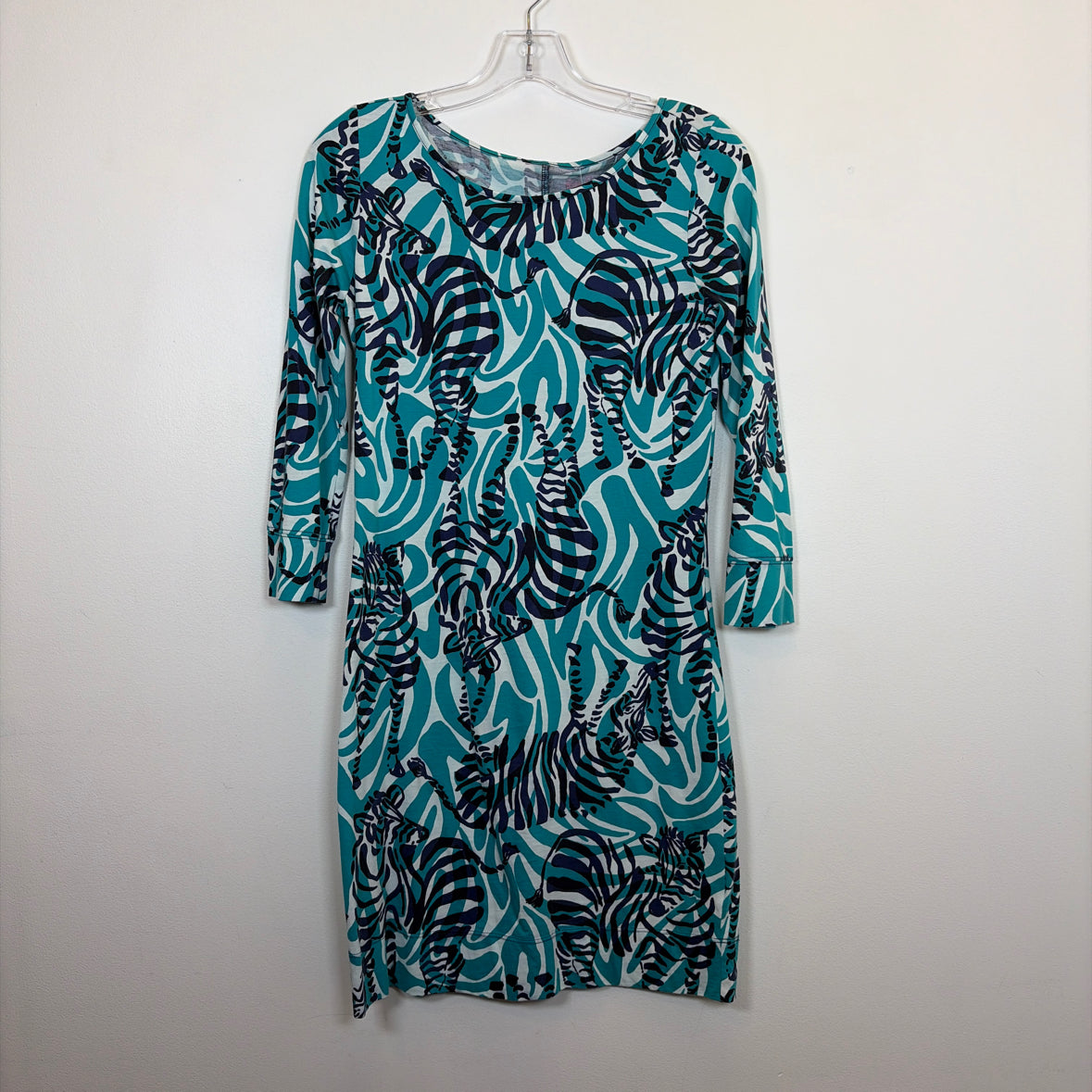 Pre-Owned Size XS Lilly Pulitzer Teal Multi Casual Dress