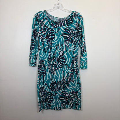 Pre-Owned Size XS Lilly Pulitzer Teal Multi Casual Dress
