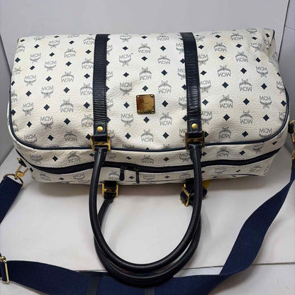 Pre-Owned MCM White Leather Designer Handbag