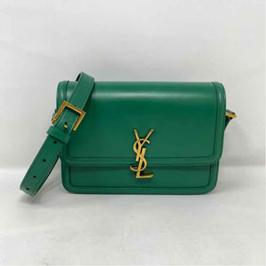 Pre-Owned Saint Laurent Green Leather Designer Handbag