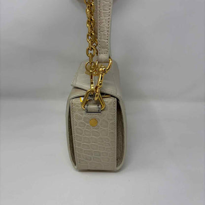 Pre-Owned Alexander McQueen Cream Leather Designer Handbag