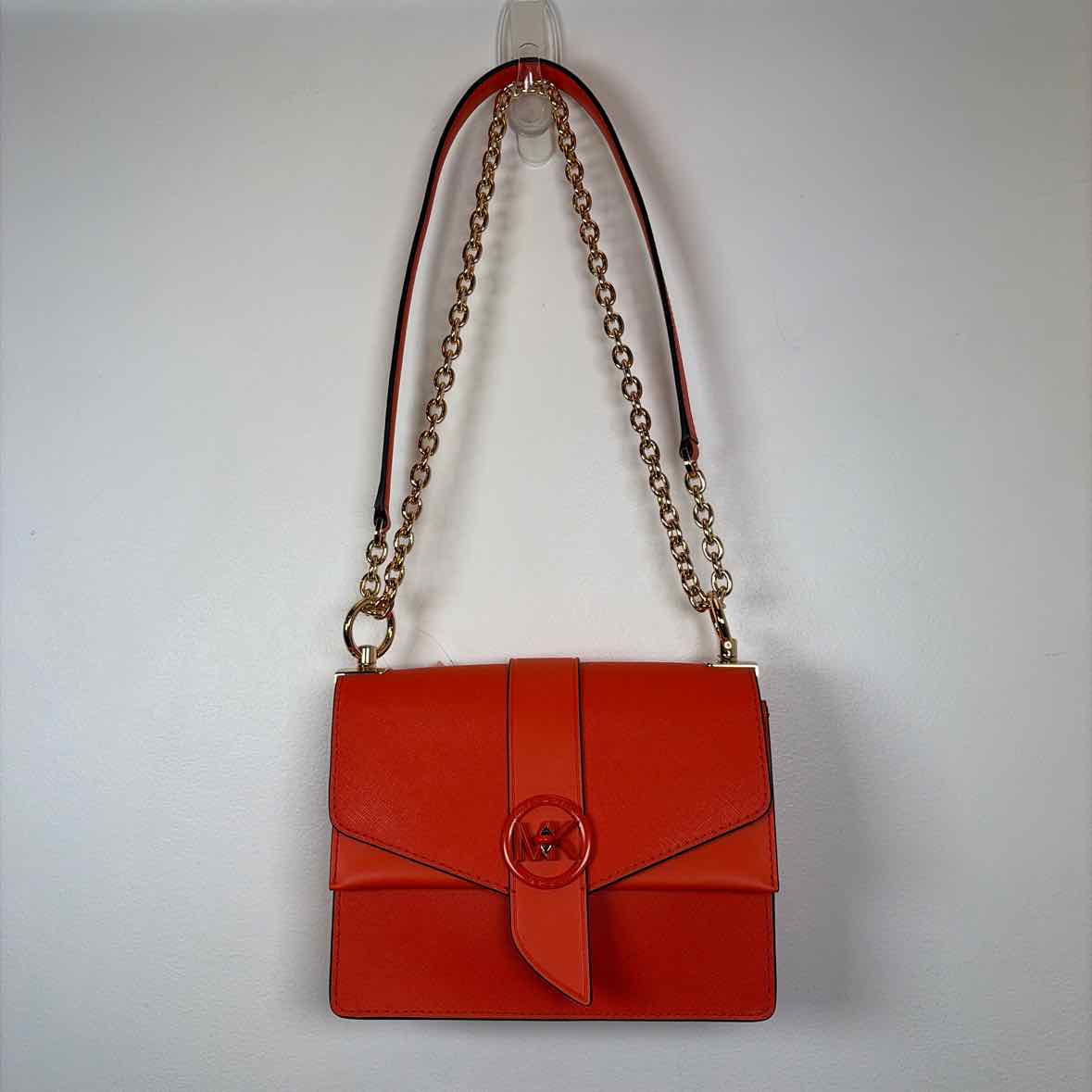 Pre-Owned Michael Kors Orange Coated Canvas Handbag