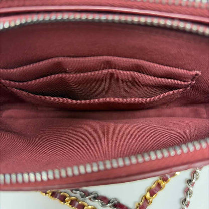 Pre-Owned Chanel Burgundy Leather Designer Handbag