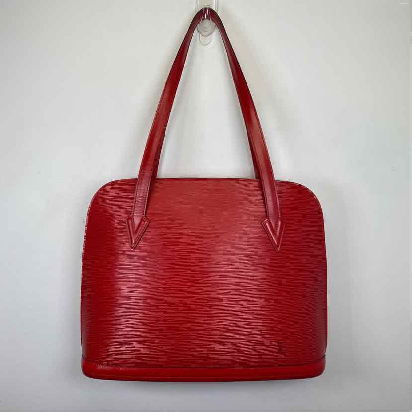 Pre-Owned Louis Vuitton Red Leather Designer Handbag