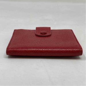 Pre-Owned Chanel Red Leather Designer Wallet