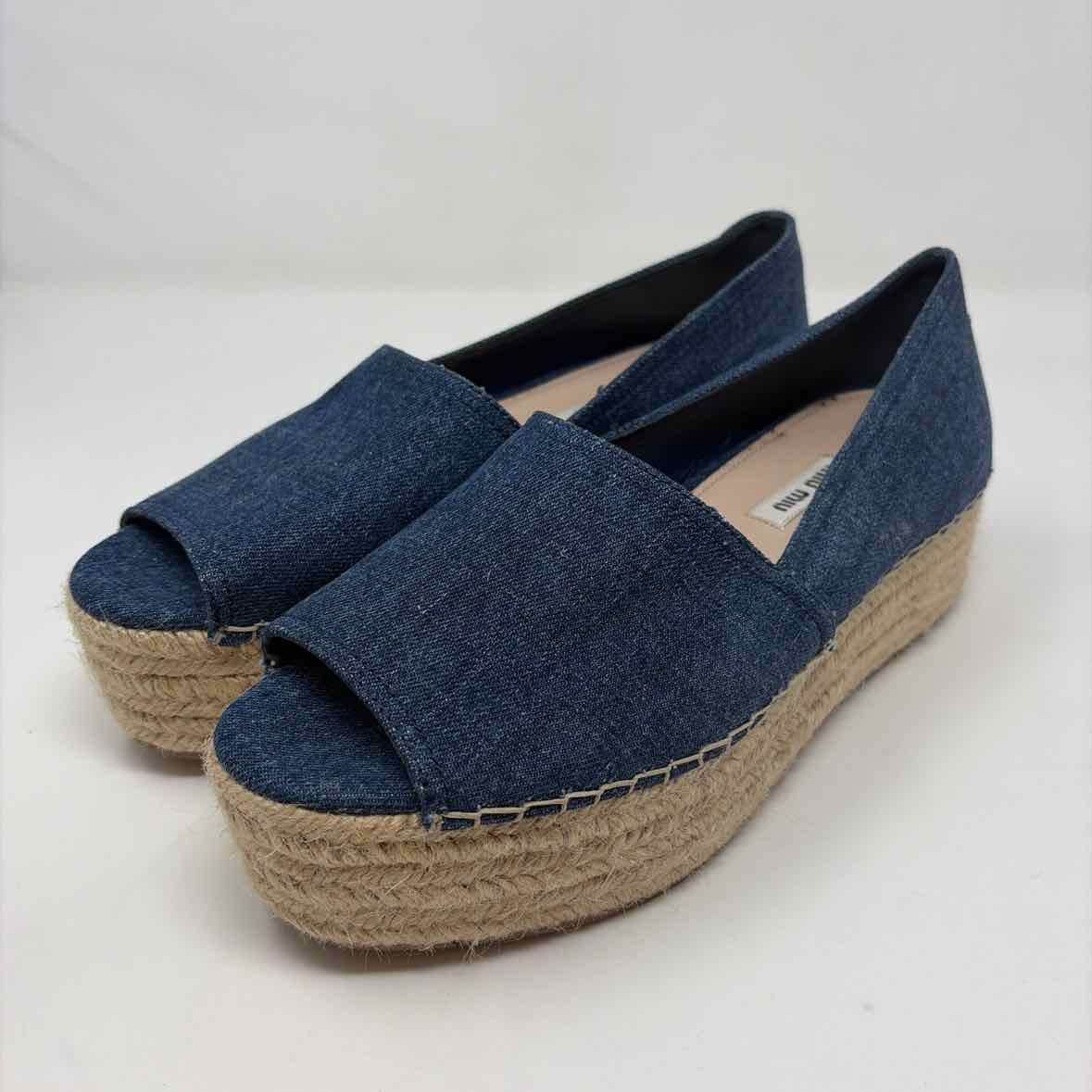 Pre-Owned Miu Miu Denim Denim Shoe Size 9 Designer Shoes