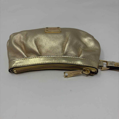 Pre-Owned Lauren by Ralph Lauren Gold Leather Wristlet
