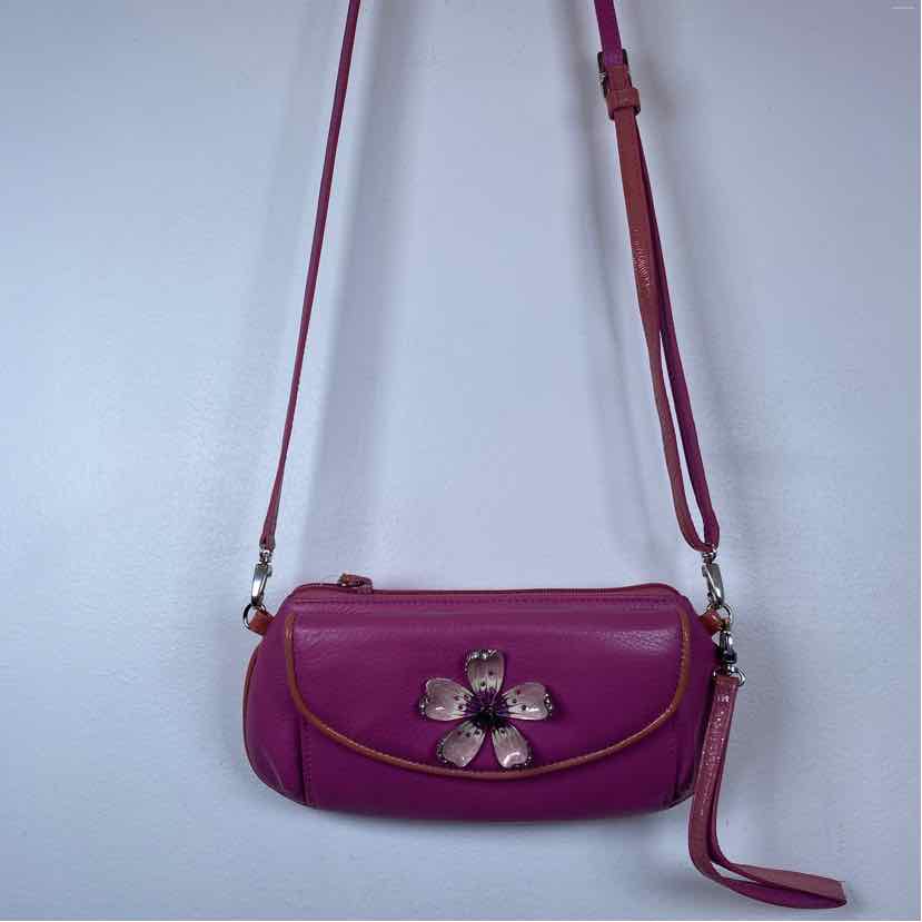 Pre-Owned Brighton Magenta Leather Handbag
