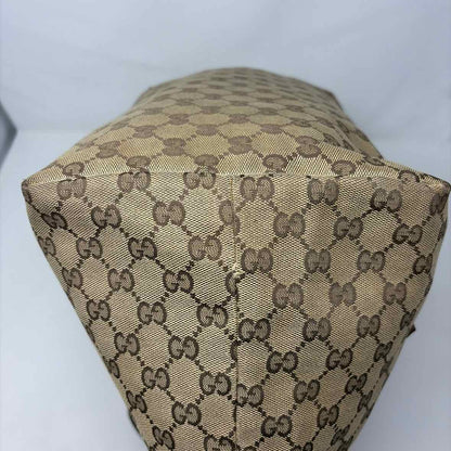 Pre-Owned Gucci Brown Fabric Designer Handbag