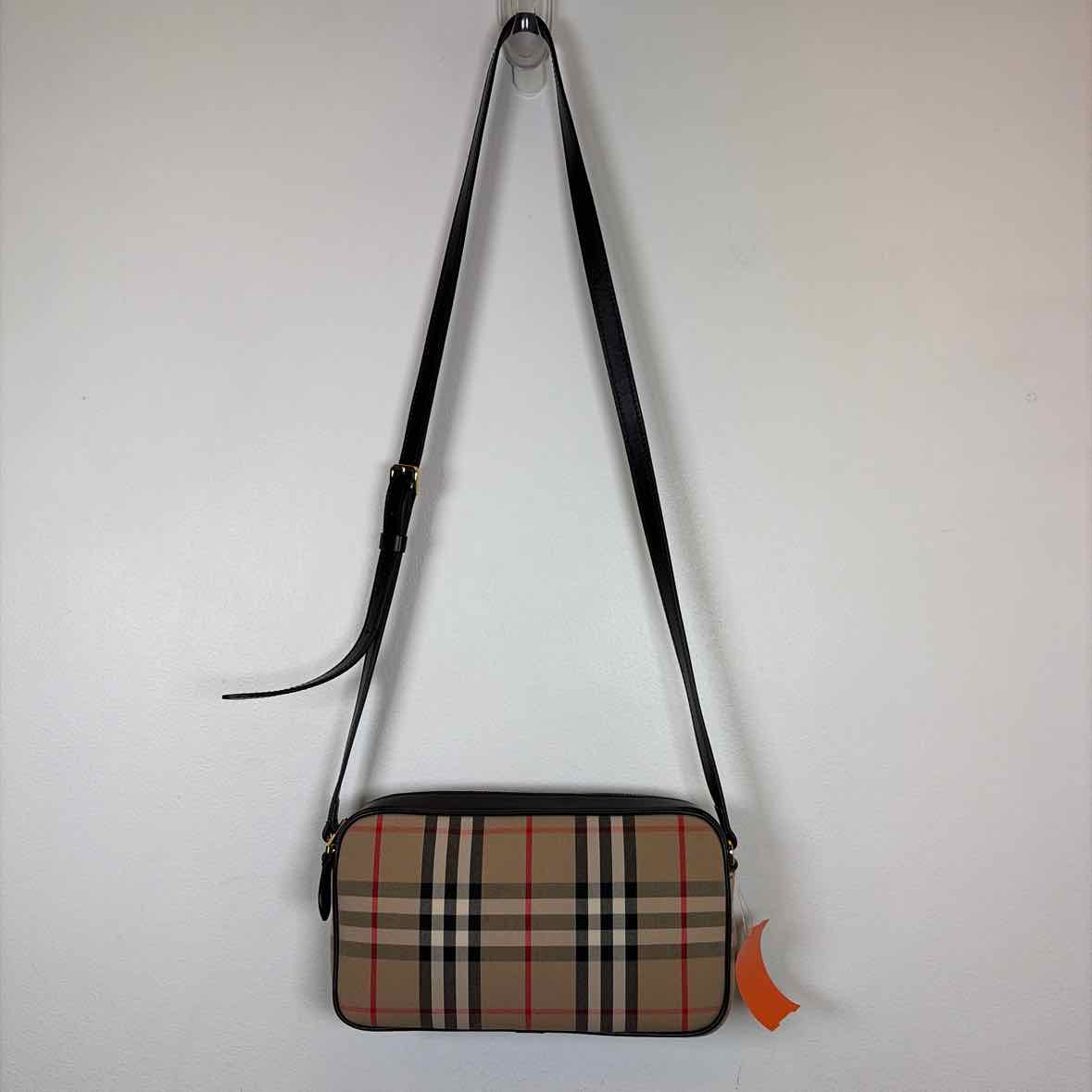 Pre-Owned Burberry Tan Multi Fabric Designer Handbag
