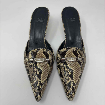Pre-Owned Shoe Size 8.5 Stuart Weitzman Snake Print Heels
