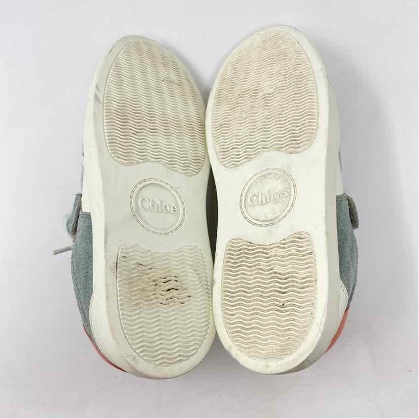 Pre-Owned Chloe White Multi Leather Shoe Size 7.5 Designer Shoes