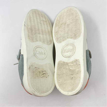 Pre-Owned Chloe White Multi Leather Shoe Size 7.5 Designer Shoes