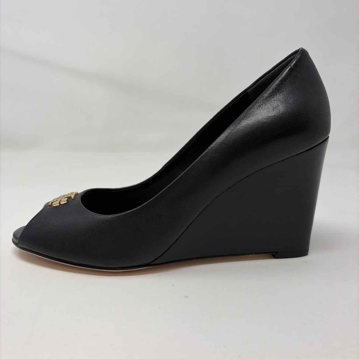 Pre-Owned Shoe Size 7 Tory Burch Black Wedge
