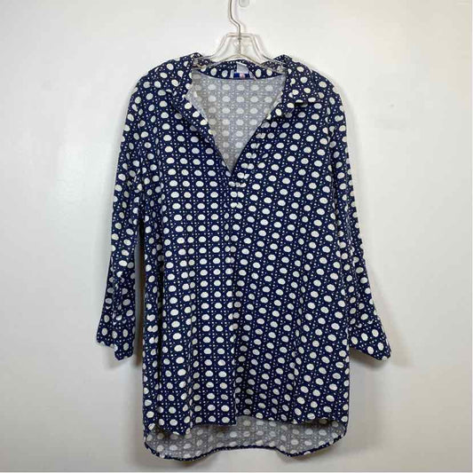 Pre-Owned Size L Vineyard Vines Navy/White Top