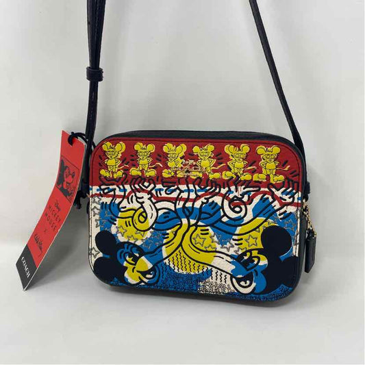 Pre-Owned Coach Black Multi Leather Handbag