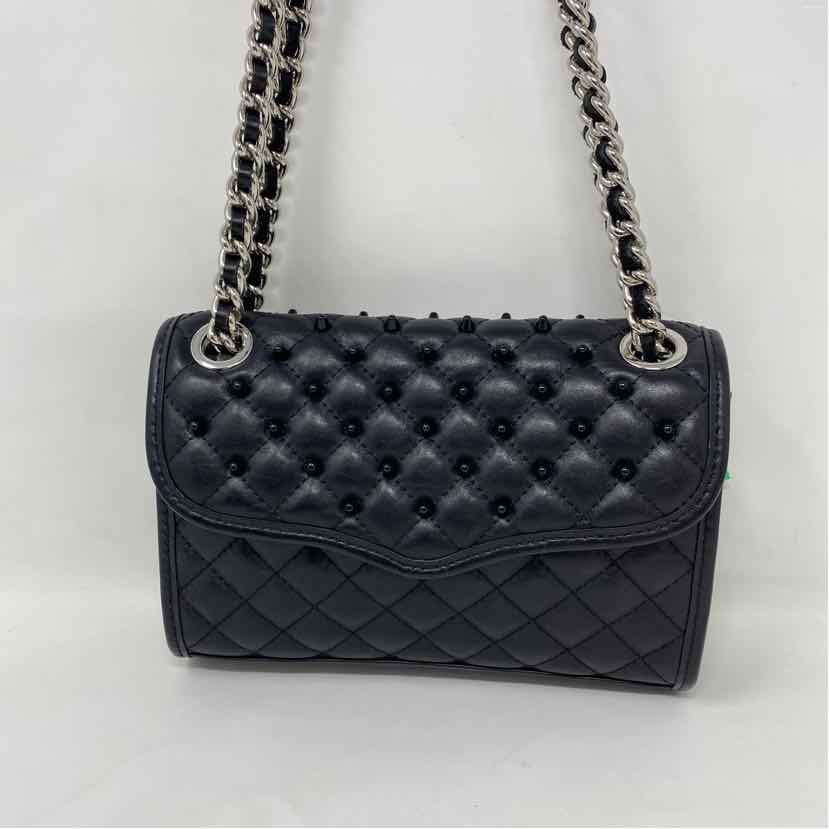 Pre-Owned Rebecca Minkoff Black & Silver Leather Handbag