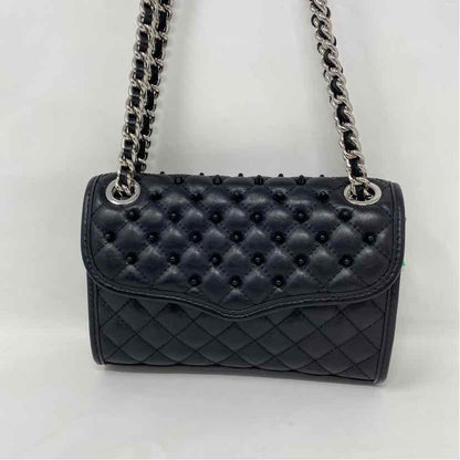 Pre-Owned Rebecca Minkoff Black & Silver Leather Handbag