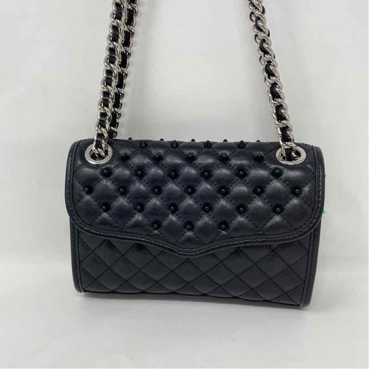 Pre-Owned Rebecca Minkoff Black & Silver Leather Handbag