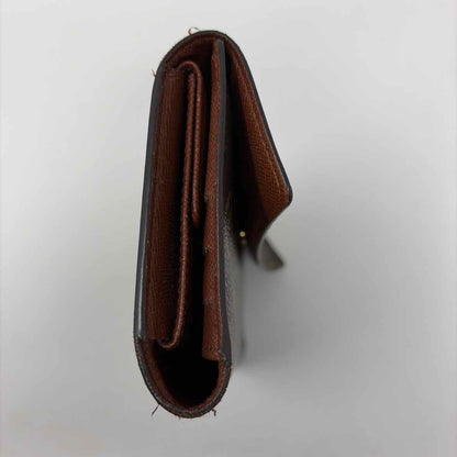 Pre-Owned Louis Vuitton Brown Coated Canvas Designer Wallet