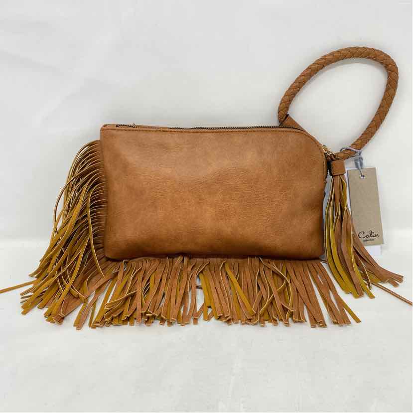 Pre-Owned Calin Collection Cognac faux leather Wristlet