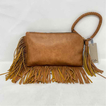 Pre-Owned Calin Collection Cognac faux leather Wristlet