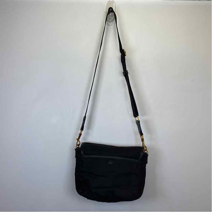 Pre-Owned Tory Burch Black & Gold Nylon Handbag
