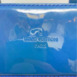 Pre-Owned Louis Vuitton Blue Patent Designer Handbag