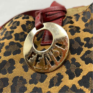 Pre-Owned Fendi Cheetah Canvas Designer Handbag