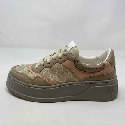 Pre-Owned Gucci Grey Canvas Shoe Size 6 Designer Shoes