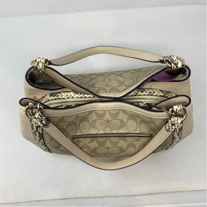 Pre-Owned Coach Cream Canvas Handbag