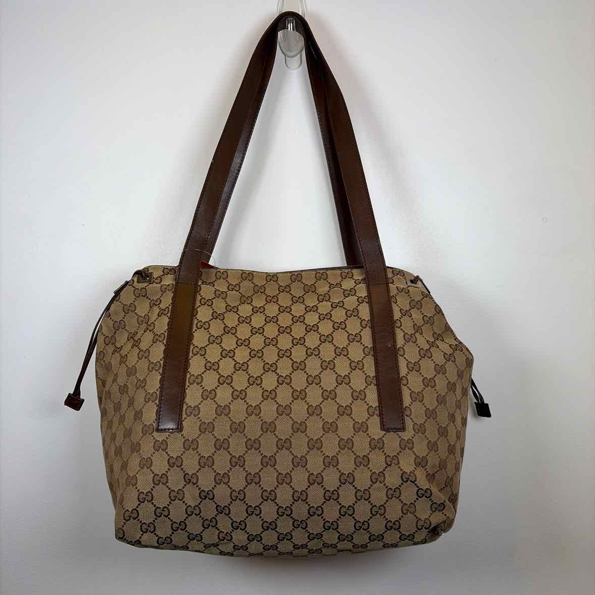 Pre-Owned Gucci Brown Fabric Designer Handbag