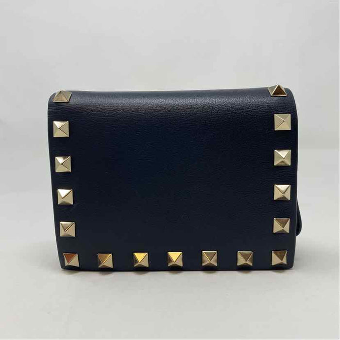 Pre-Owned Valentino Black Leather Designer Wallet