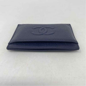 Pre-Owned Chanel Blue Leather Designer Wallet