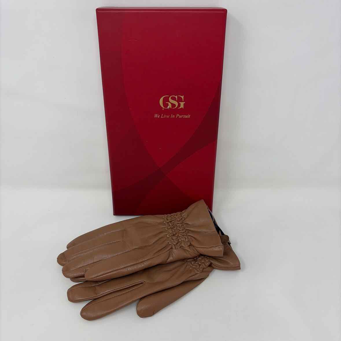 Pre-Owned GSG Tan Leather Gloves