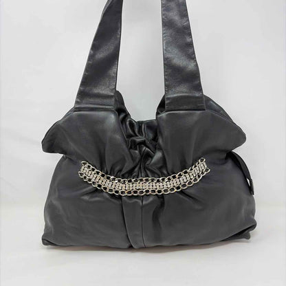Pre-Owned Made in Italy Black Leather Handbag