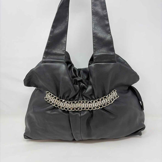 Pre-Owned Made in Italy Black Leather Handbag