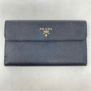 Pre-Owned Prada Black Leather Designer Wallet