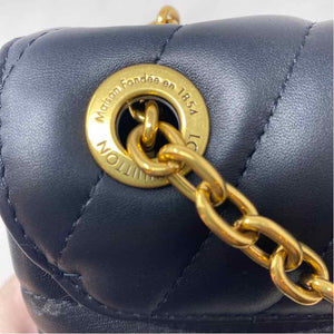 Louis Vuitton Black Leather Designer Handbag