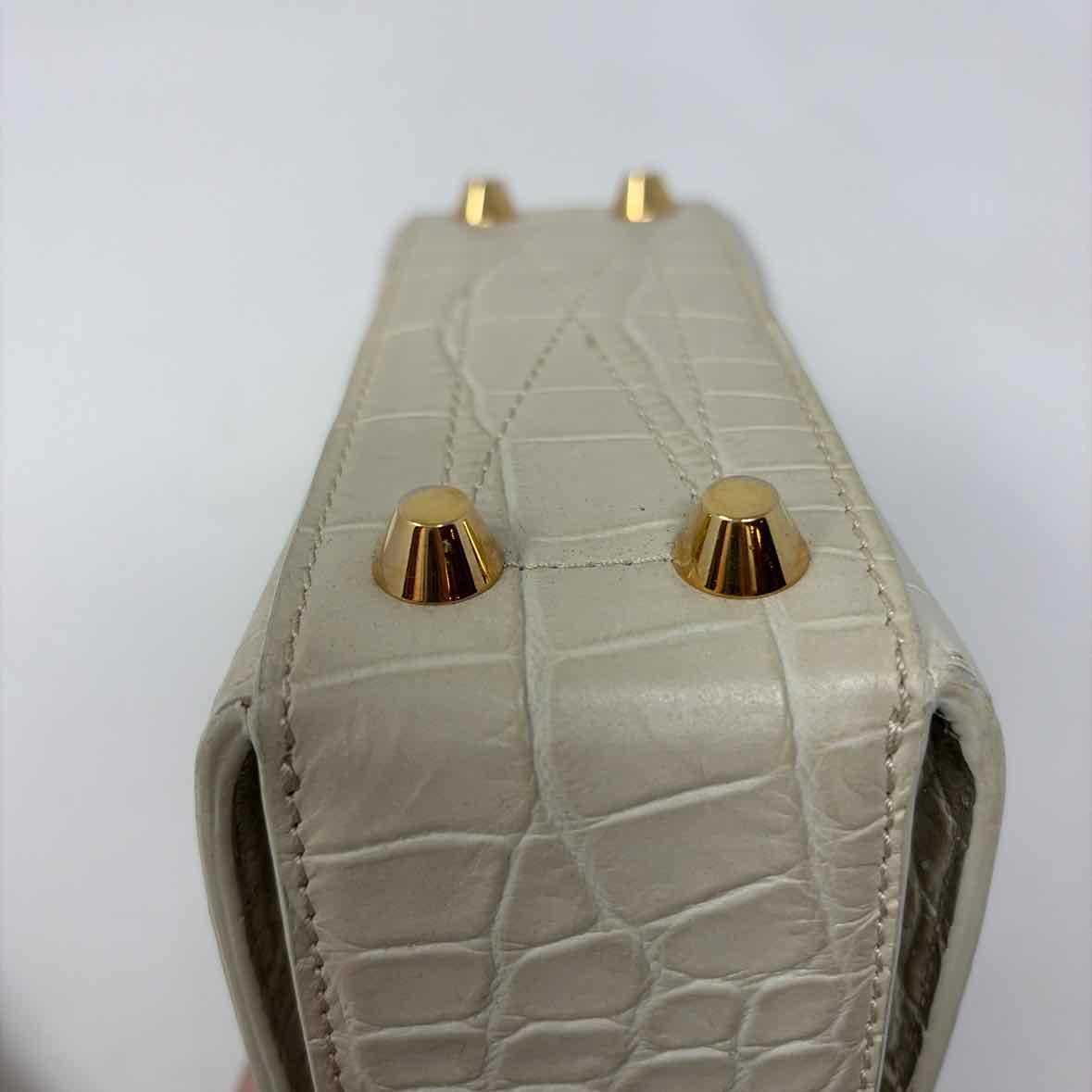 Pre-Owned Alexander McQueen Cream Leather Designer Handbag