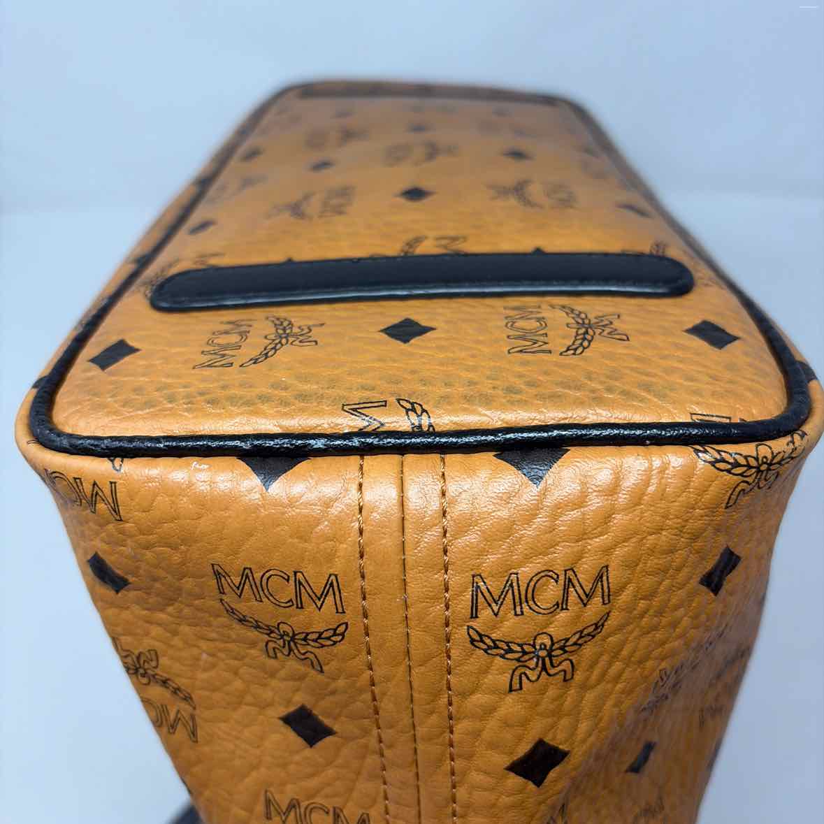 Pre-Owned MCM Cognac Leather Designer Handbag