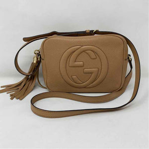 Pre-Owned Gucci Tan Leather Designer Handbag