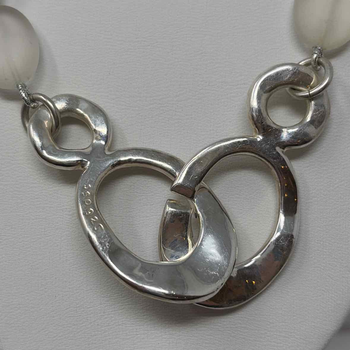 Pre-Owned Simon Sebbag Designs Clear Glass Necklace